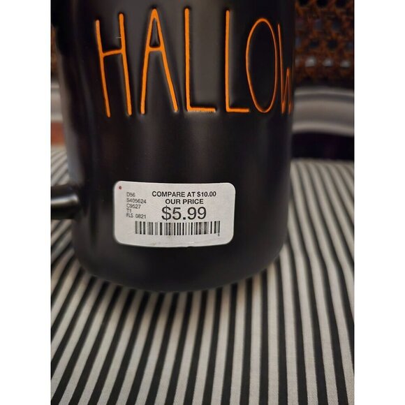 NWT Rae Dunn Happy Halloween Double Sided Coffee Mug Black Orange - Picture 5 of 10